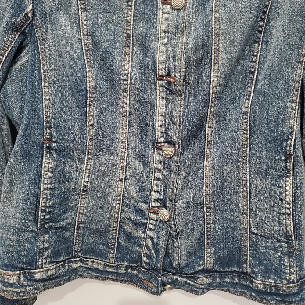 Back In The Saddle Womens Denim Jacket Southwestern Detail Embroidery Rodeo XL - Picture 8 of 11